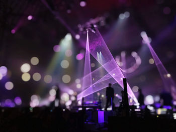 Defocused lights at concert