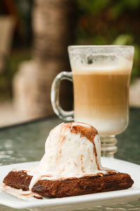 Close-up of coffee on table