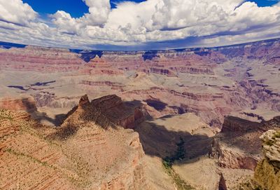 Scenic view of landscape against cloudy sky