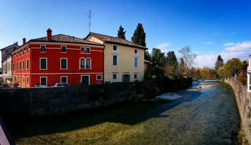 View of canal along buildings
