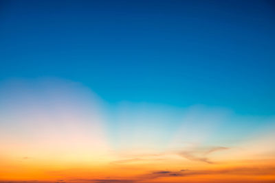 Low angle view of sky during sunset