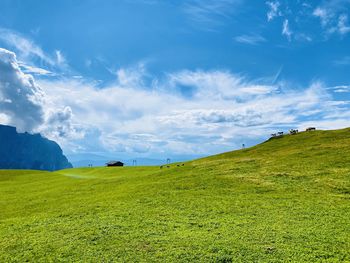 Landscape view of alpe di siusi almost like windows xp wallpaper