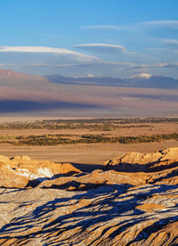 Scenic view of landscape against sky during sunset