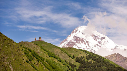 Panoramic view of mountains against sky