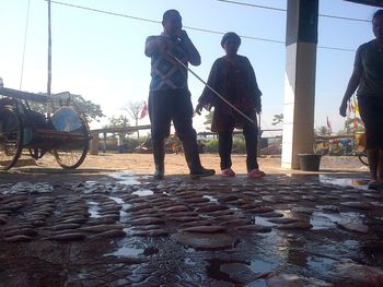 Men on ground