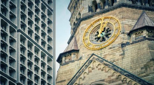 Low angle view of clock tower