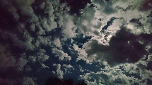 Low angle view of cloudy sky