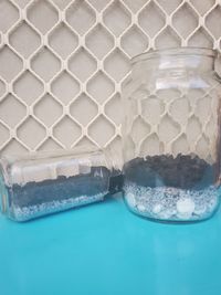 Close-up of glass of water on table