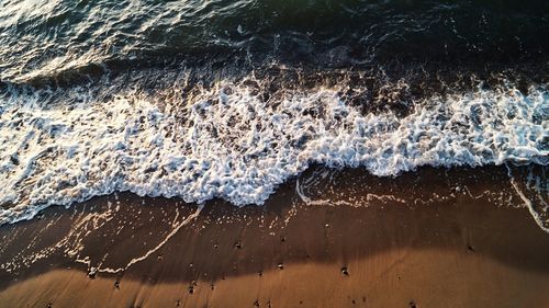 High angle view of sea shore