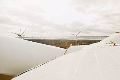 Wind turbines at water