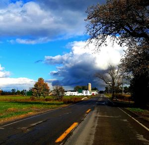 Country road passing through landscape