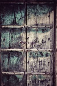 Full frame shot of old weathered door