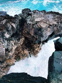 Rock formations on sea shore