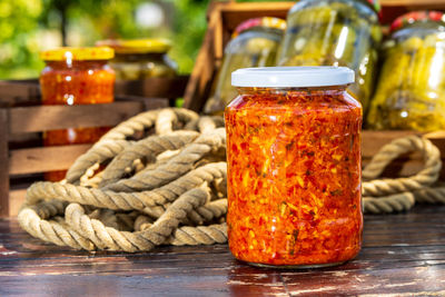 Close-up of drink on table