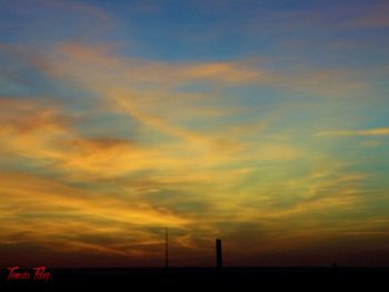 Scenic view of yellow sky