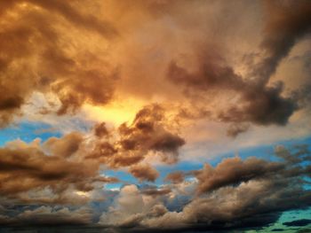Scenic view of cloudy sky during sunset