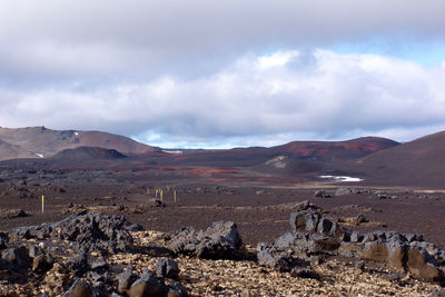 Scenic view of desert against sky