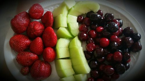 Close-up of raspberries