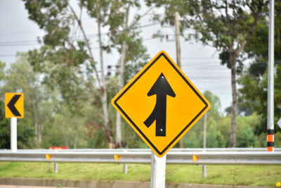 Close-up of road sign