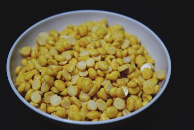 Close-up of yellow bowl