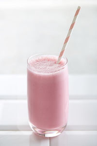 Close-up of drink in glass on table