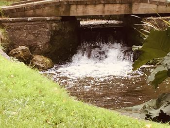 Scenic view of waterfall