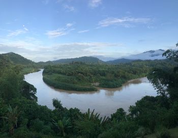 Scenic view of river against sky