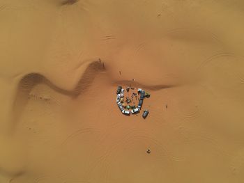 High angle view of a desert