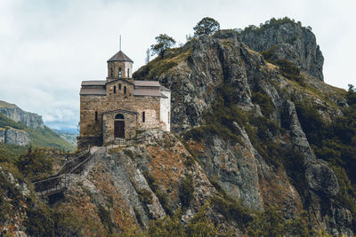 Low angle view of traditional building against sky