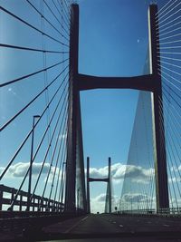 View of suspension bridge