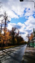 Road passing through trees