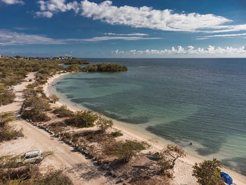 Scenic view of sea against sky