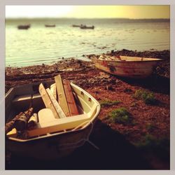 Boats in sea