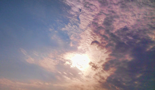 Low angle view of sky at sunset