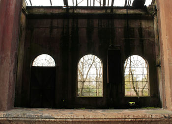 Interior of abandoned building