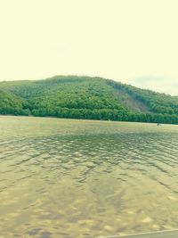 Scenic view of land against sky