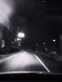 Cars on road at night