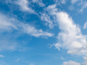 Low angle view of clouds in sky