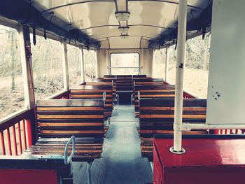 Empty seats in the train