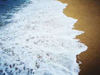 High angle view of beach