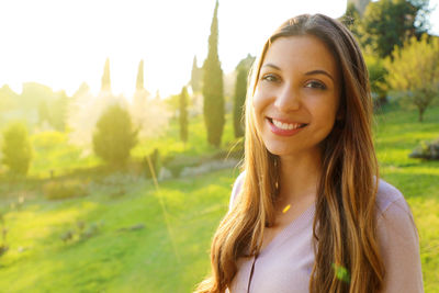 Portrait of a smiling young woman