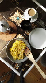 Close-up of food on table