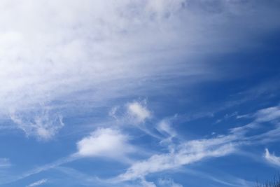 Low angle view of clouds in sky