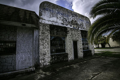 Exterior of old building against sky