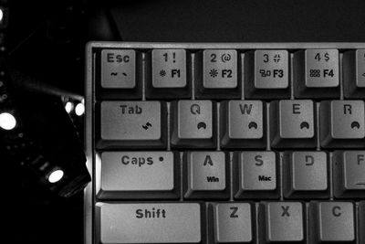 Close-up of computer keyboard