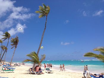 Silhouette of people on beach