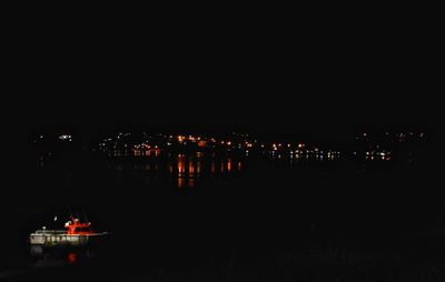 View of illuminated cityscape at night