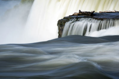 Scenic view of waterfall