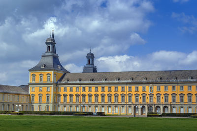 Low angle view of historical building against sky