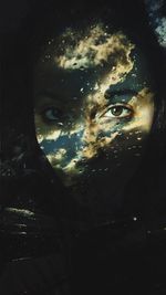 Close-up portrait of young woman